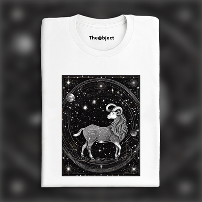 T-Shirt - Constellations beautiful drawing, black background, Astrology, Aries sign - 3993773605