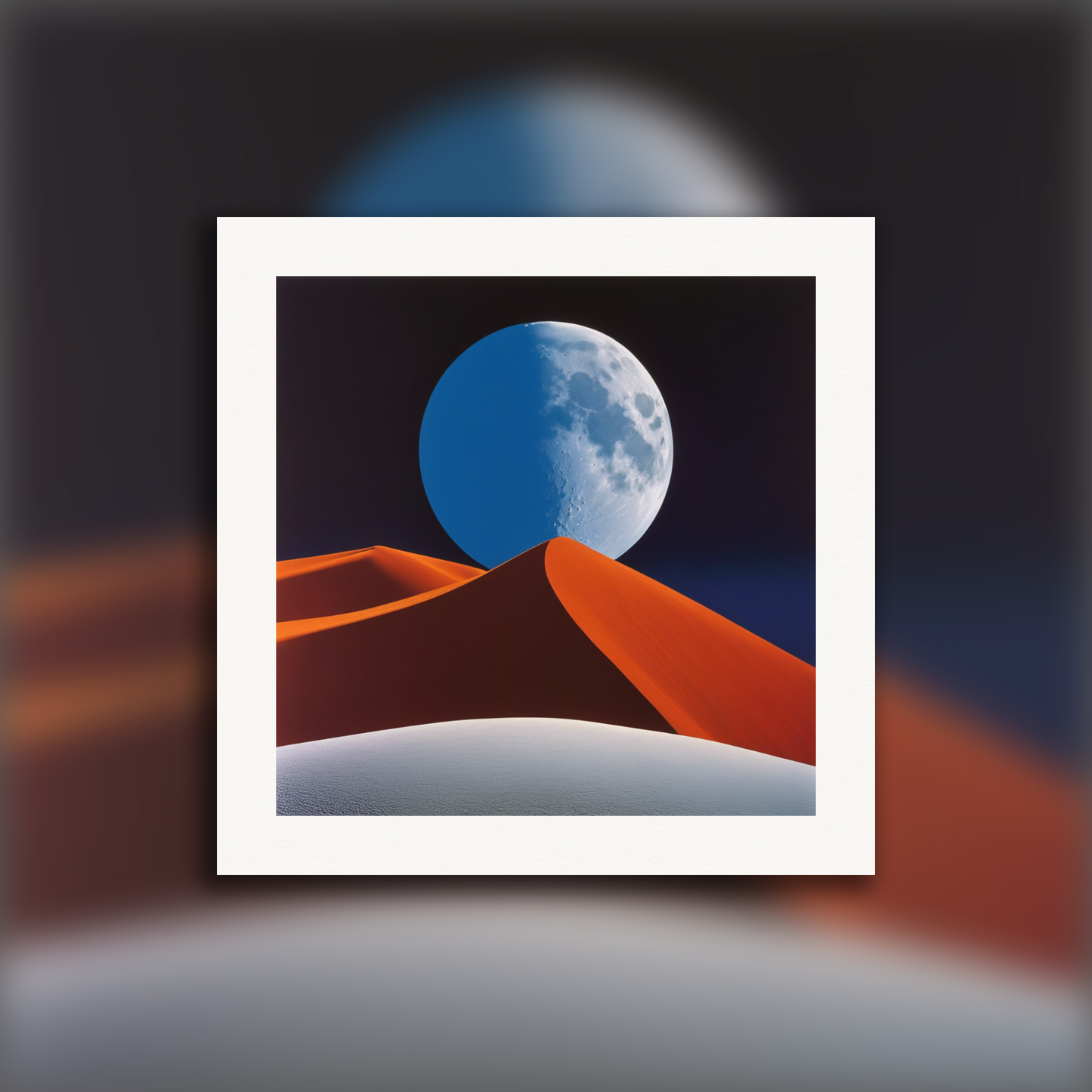 Poster - Abstractions, geometric compositions in landscapes, Moon - 493401911