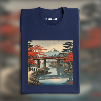 T-Shirt - Vues poétiques ukiyo-e, moments fugaces, Pont - 1501346672