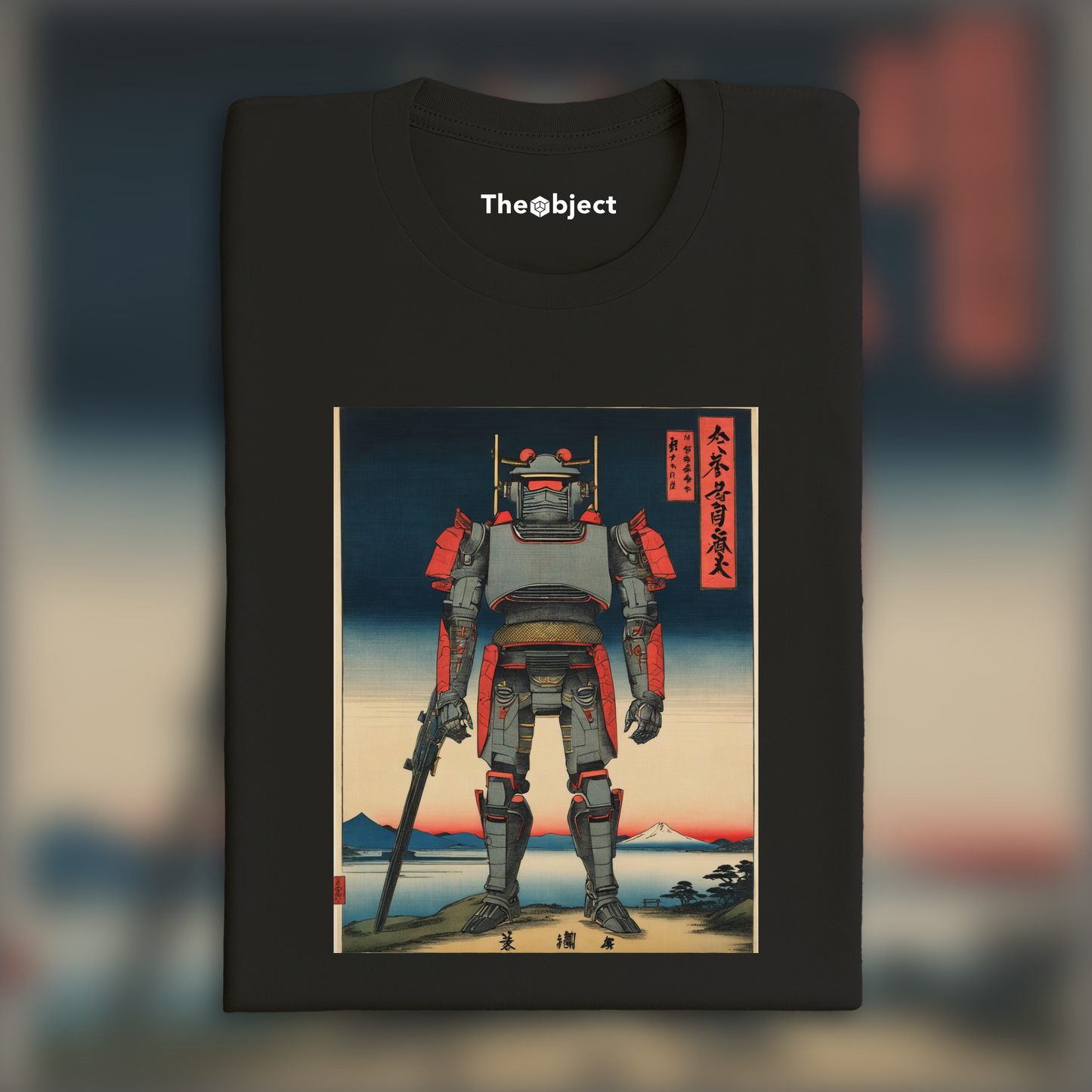 T-Shirt - Poetic ukiyo-e views, fleeting moments, Cyborg - 1668987908