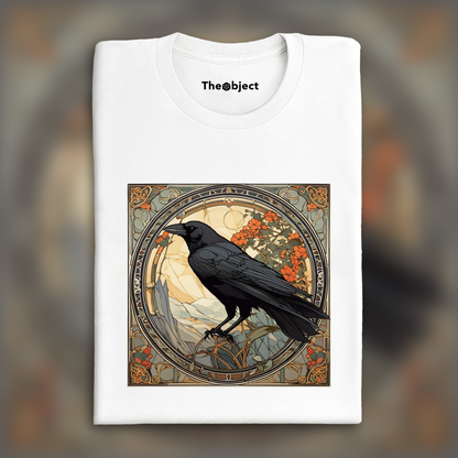 T-Shirt - Enchanting fusion of ornate lines and flowing shapes, Crow - 248461167