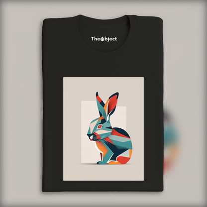 T-Shirt - Art minimaliste, Lapin - 2643527623