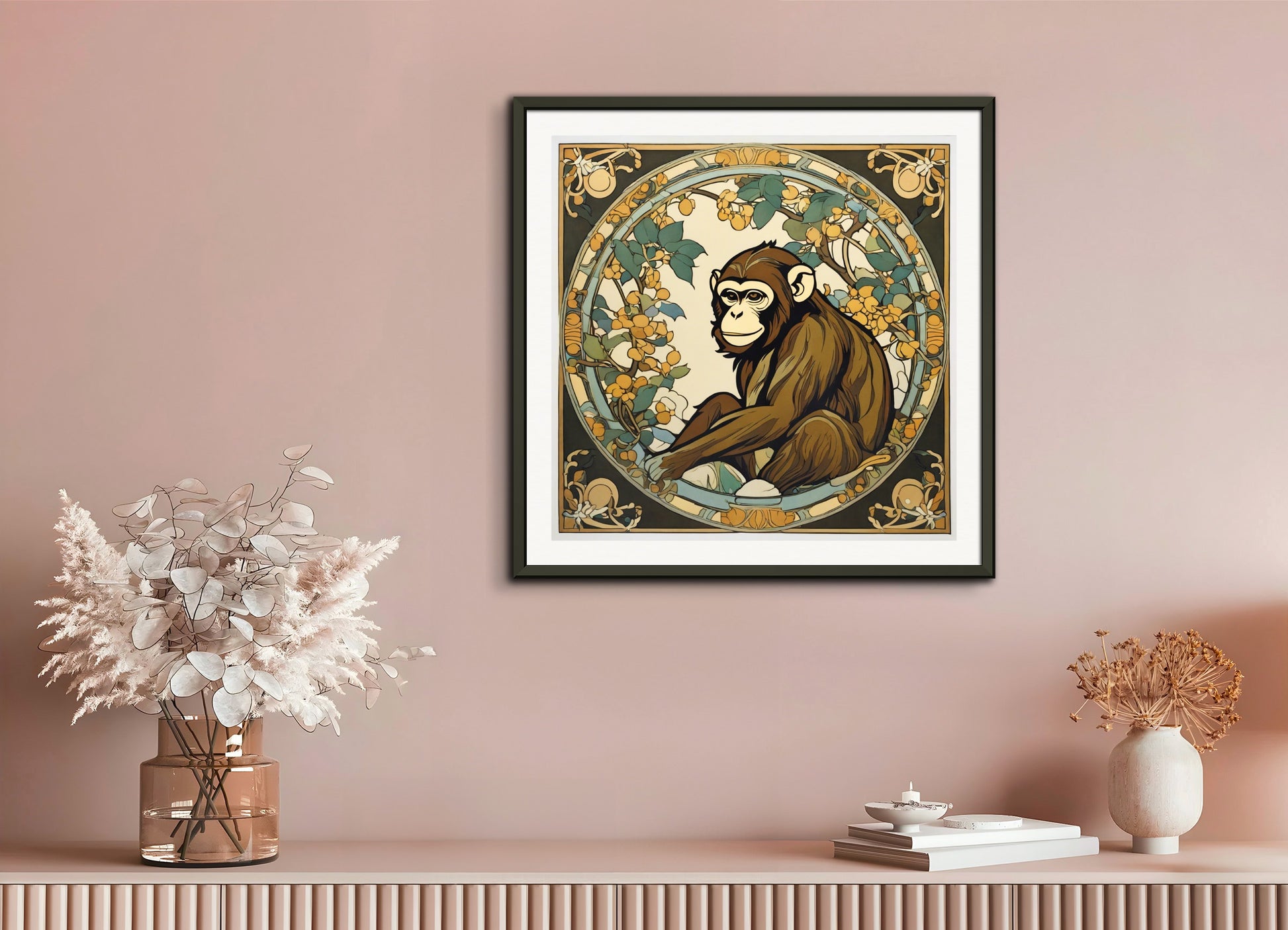 Poster with metal frame: , Monkey