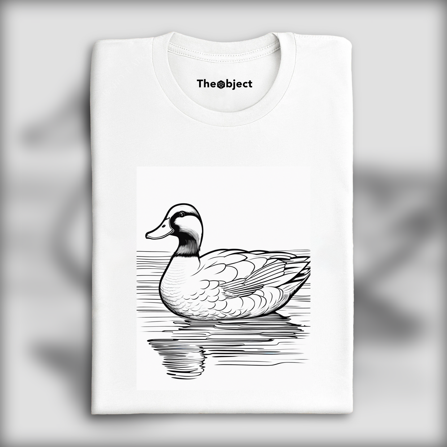 T-Shirt - Drawing for coloring, Duck - 3308814761