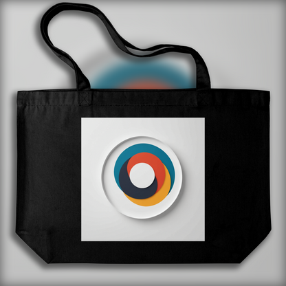 Tote bag - Minimalism art, two colored circles - 1039028759