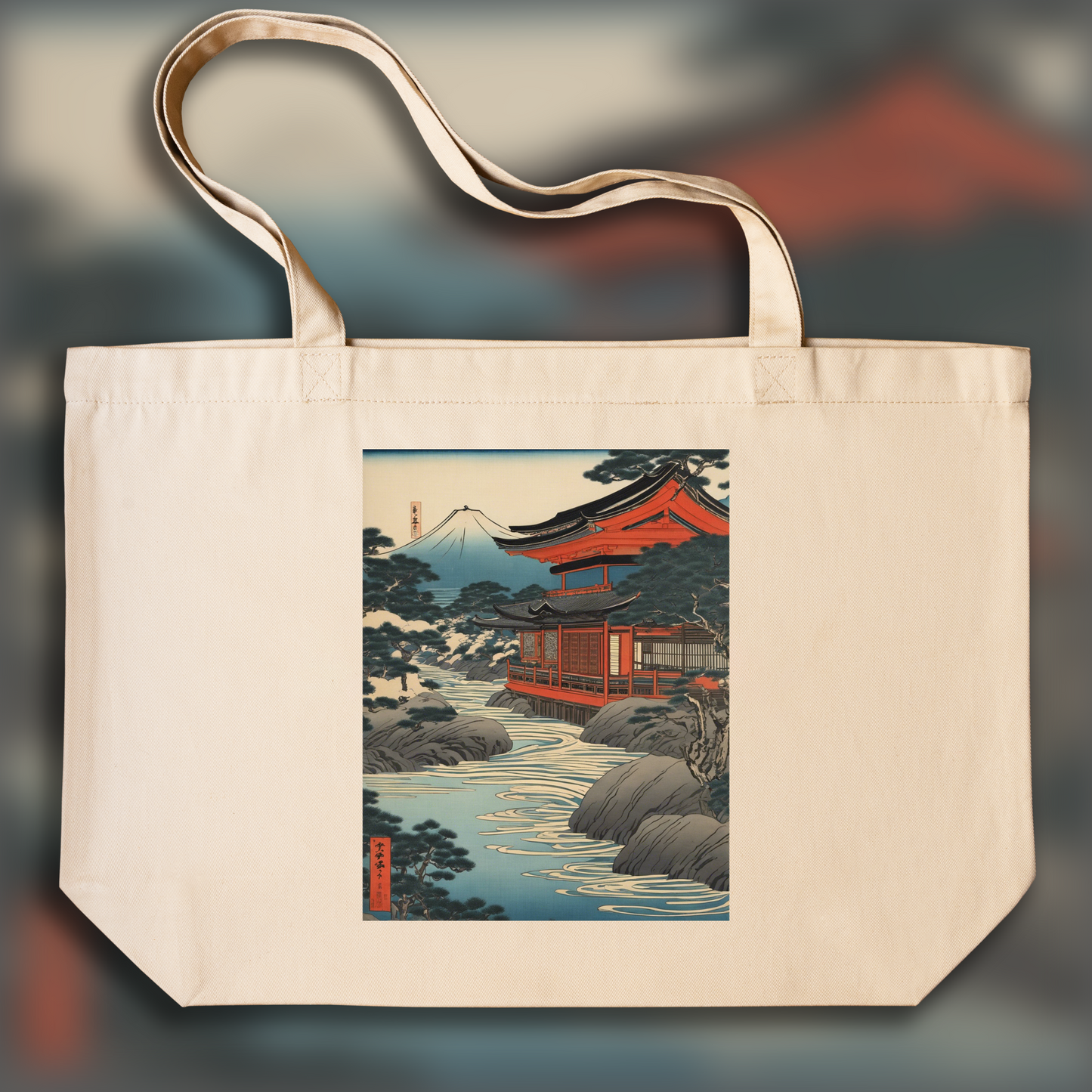 Tote bag - Ukiyo-e, River - 3686145256