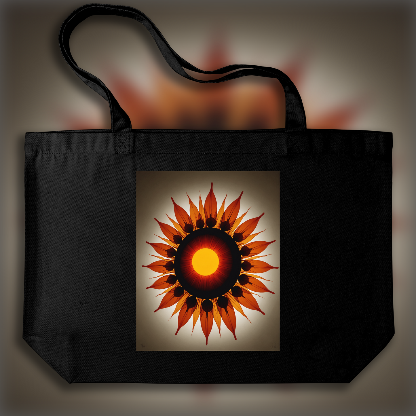 Tote bag - ZERO movement, German kinetic art, Sun - 3680385466