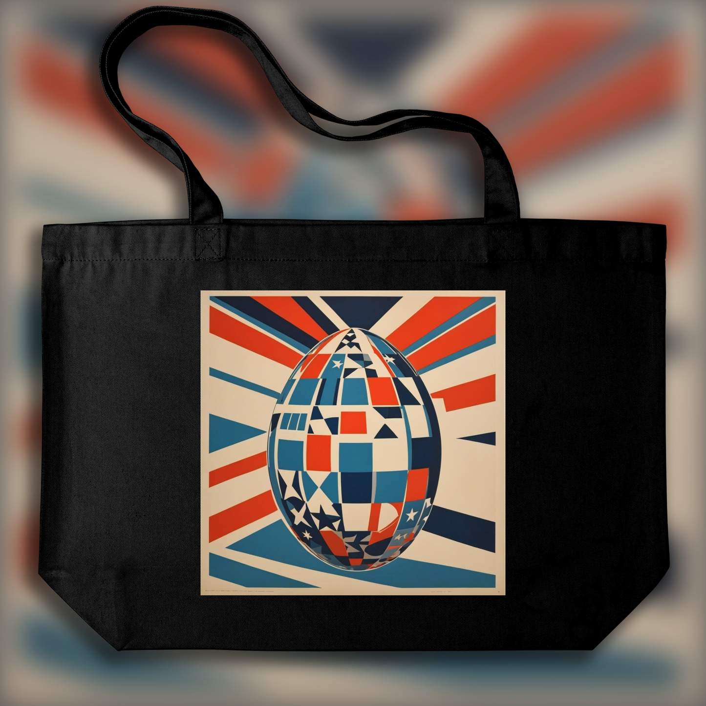 Tote bag - American poster from the 60s, Egg - 54755816