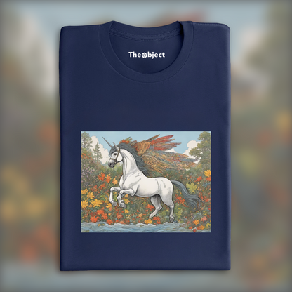 T-Shirt - Contemporary naive American comic strip, Unicorn - 3857721083