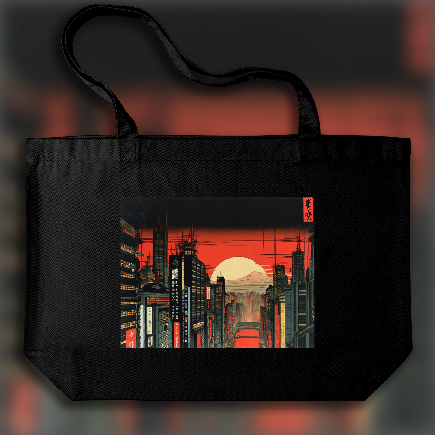 Tote bag - Vues poétiques ukiyo-e, moments fugaces, blade runner - 1544693877