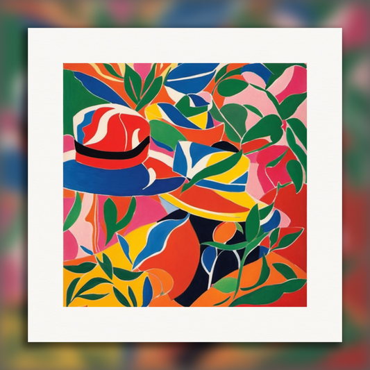 Poster - Expressive and abstract shapes, decorative sensitivity, Hat - 3475954186