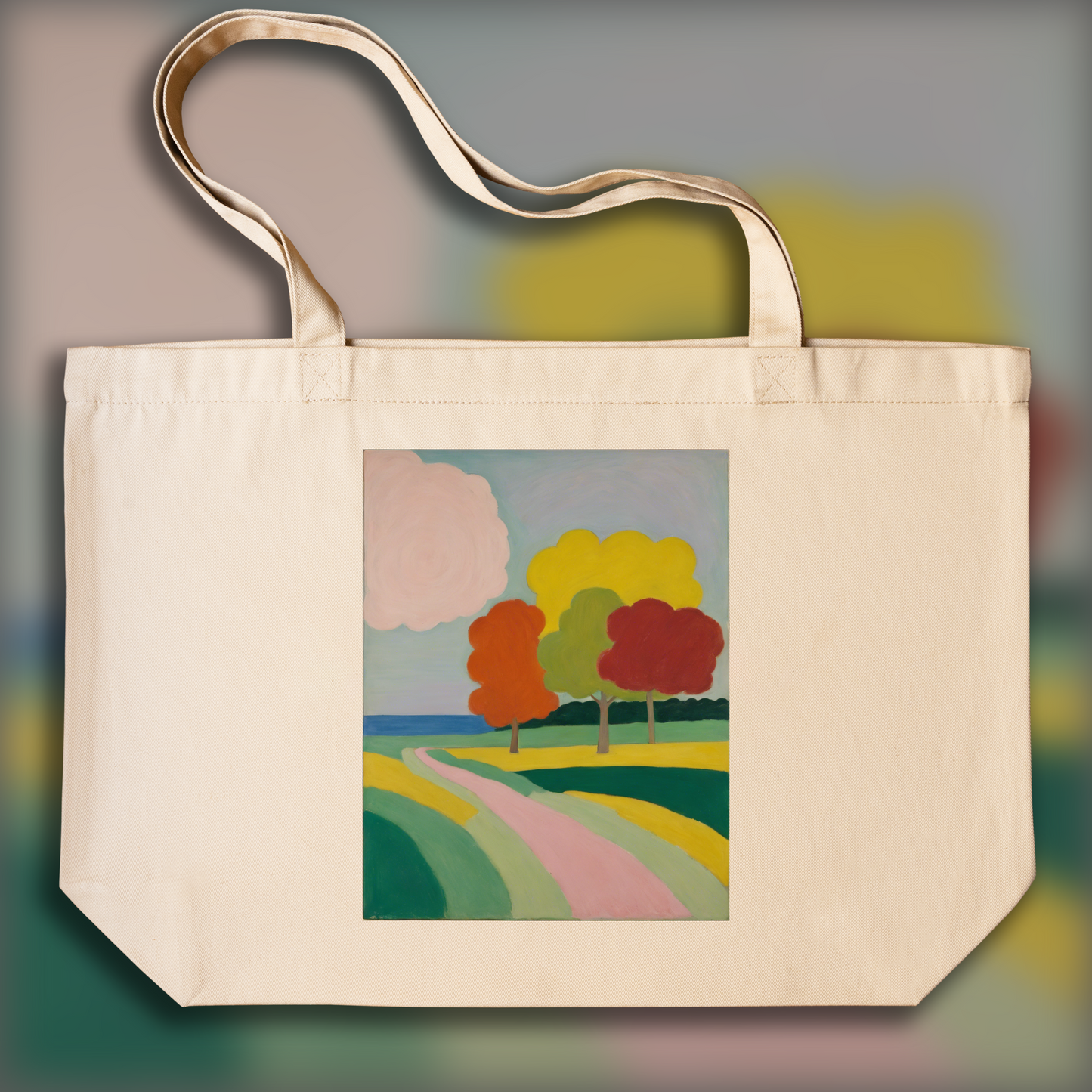 Tote bag - Figuratif intimiste américain, tendance abstraite, Arc-en-ciel - 1102522723