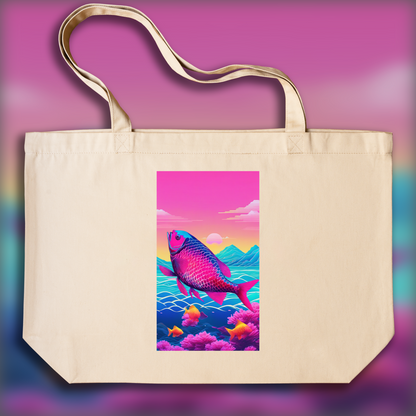 Tote bag - Vaporwave, Poisson - 2557514725