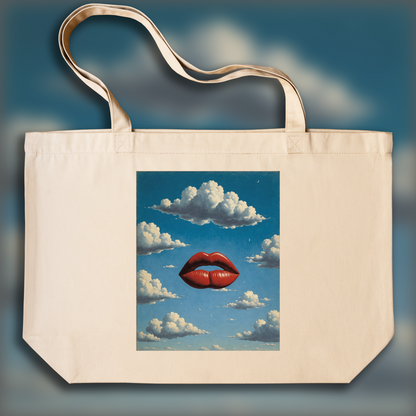 Tote bag - Surréalisme belge, Des lèvres dans le ciel - 2898191184