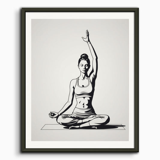 Poster: Minimalist drawing, Yoga