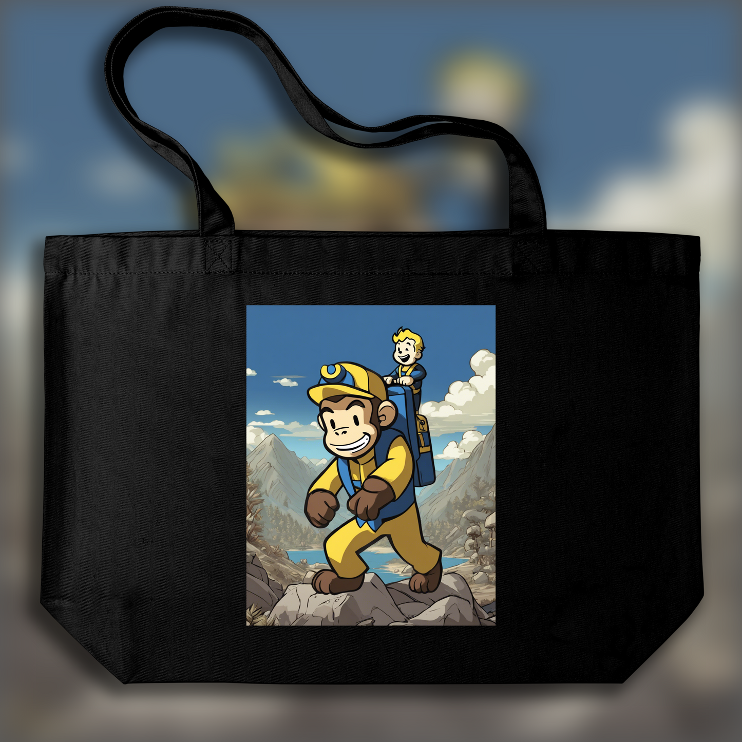 Tote bag - Fallout atmosphere (video game), Monkey - 3535481988