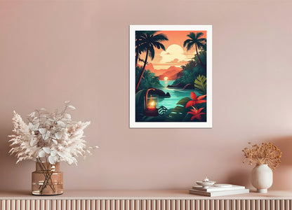 Poster: Tropical jungle, Candle