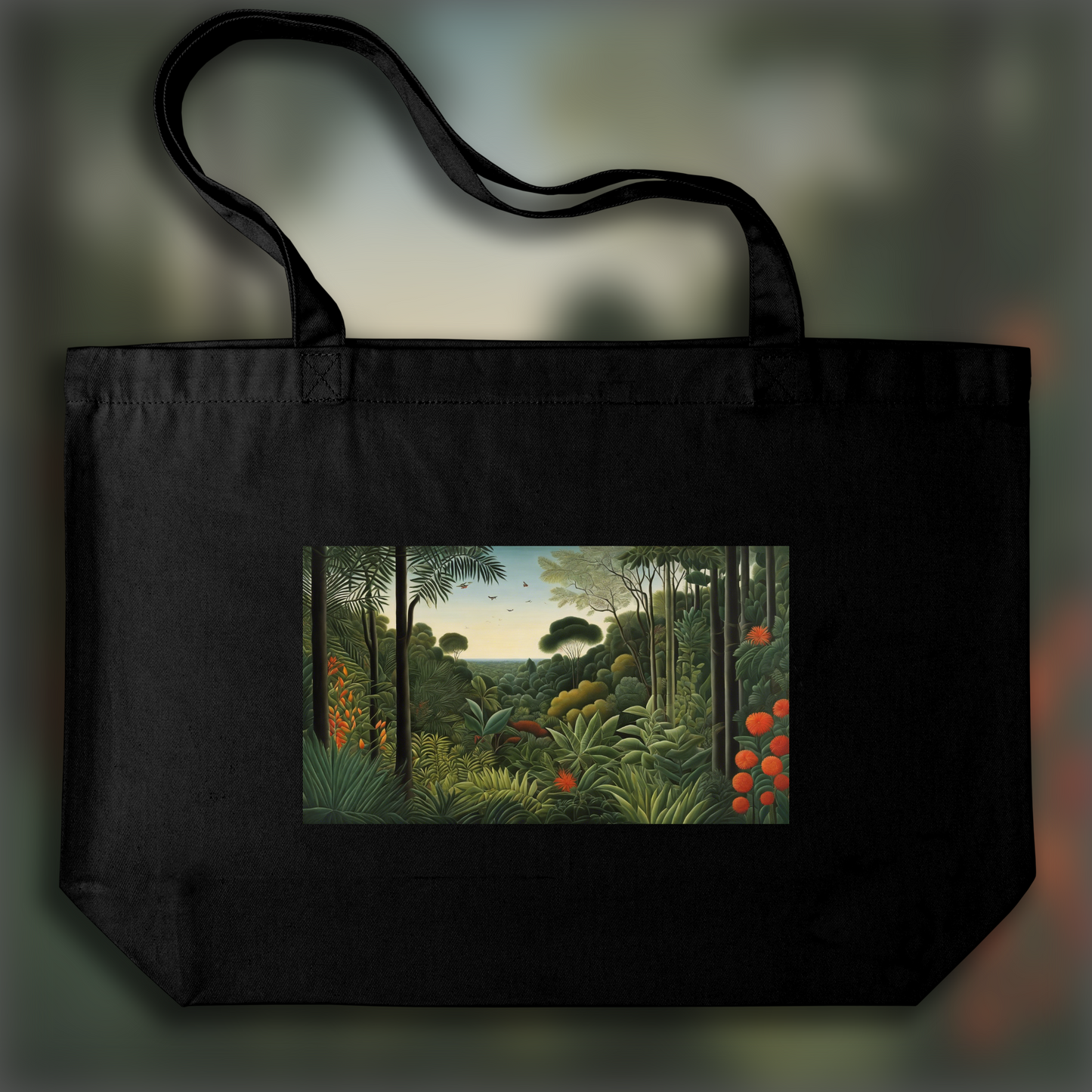 Tote bag - Dreamlike and naive jungles with fanciful precision, Jungle - 2310571442