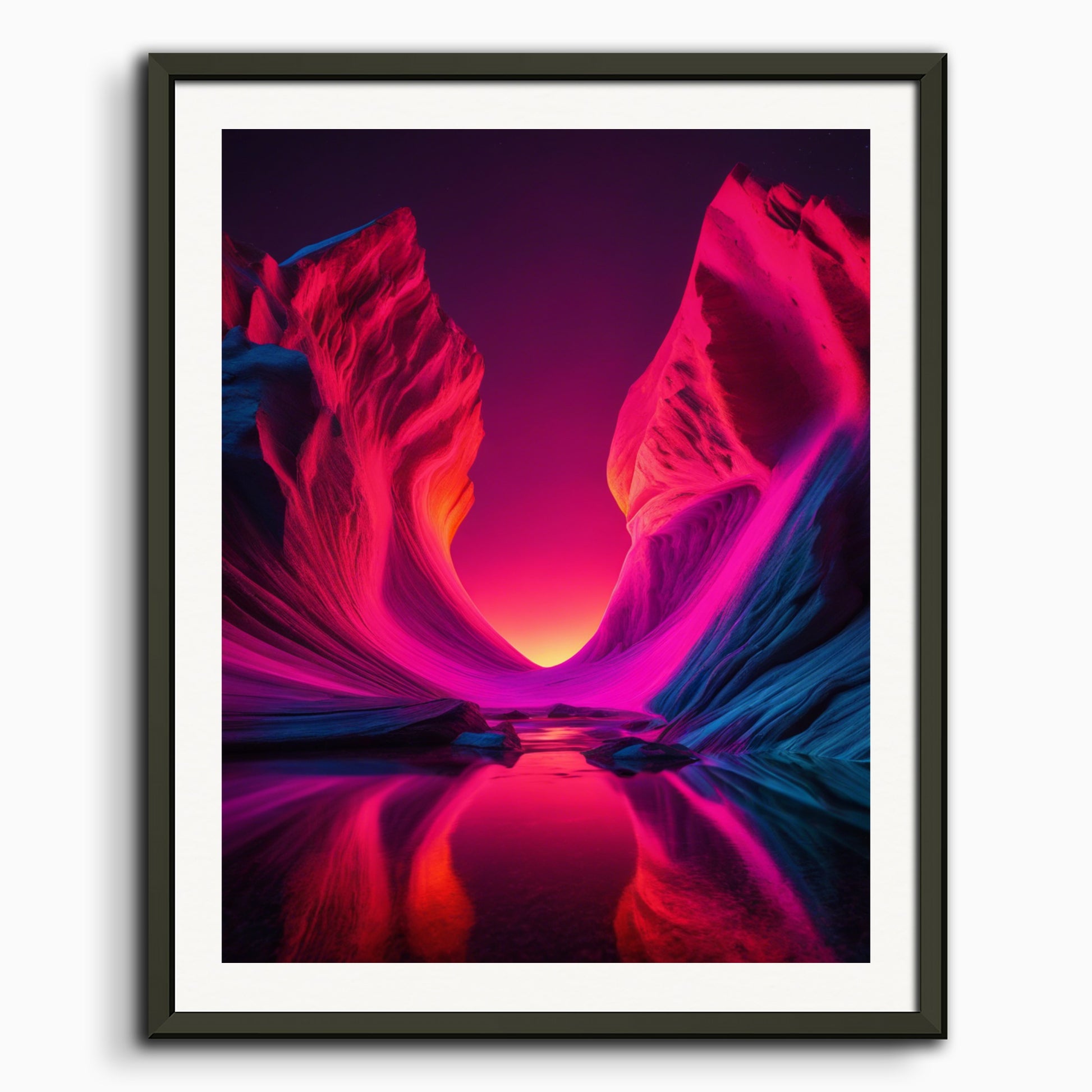 Poster: Luminescent neon photolab, Exoplanet landscape