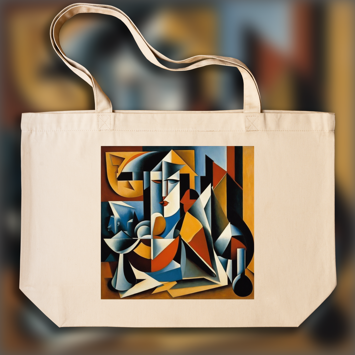 Tote bag - Cubisme à la précisoin géométrique, signes du zodiaque - 137217300