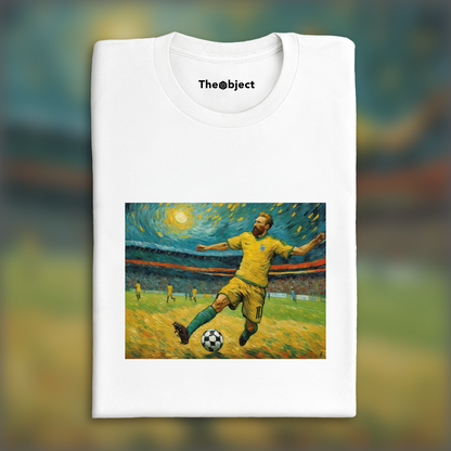 T-Shirt - Painting capturing the passionate turbulence of nature and human emotion, Soccer - 3332079756