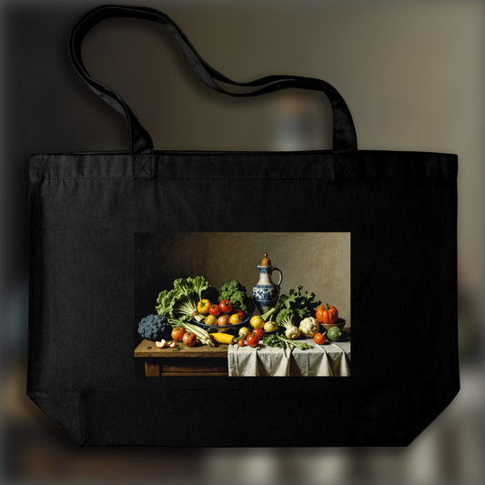 Tote bag - Scènes lumineuses et intimes représentant magistralement des moments du quotidien, Légumes - 3793658893