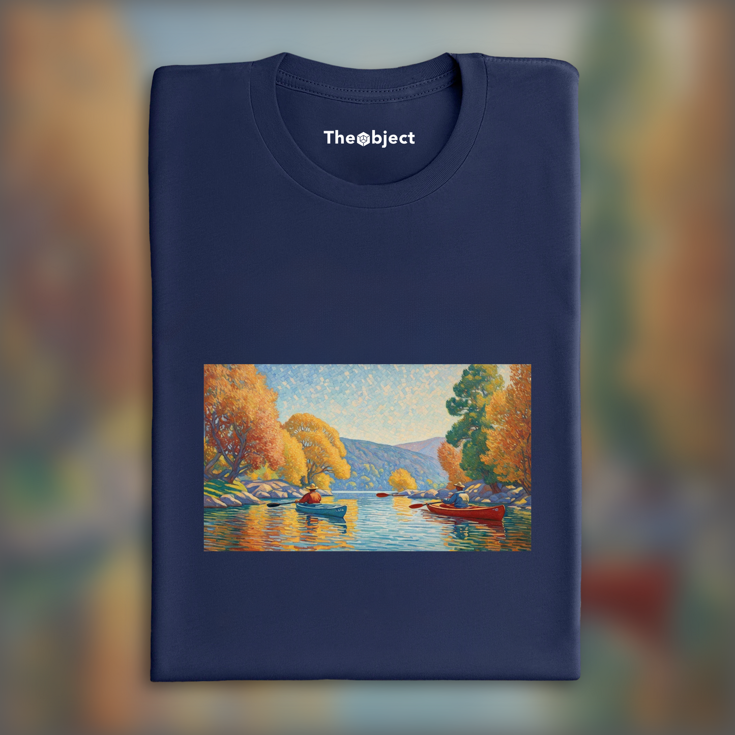 T-Shirt - Pointillisme français minutieux et harmonie de couleurs, Kayak - 2732408707