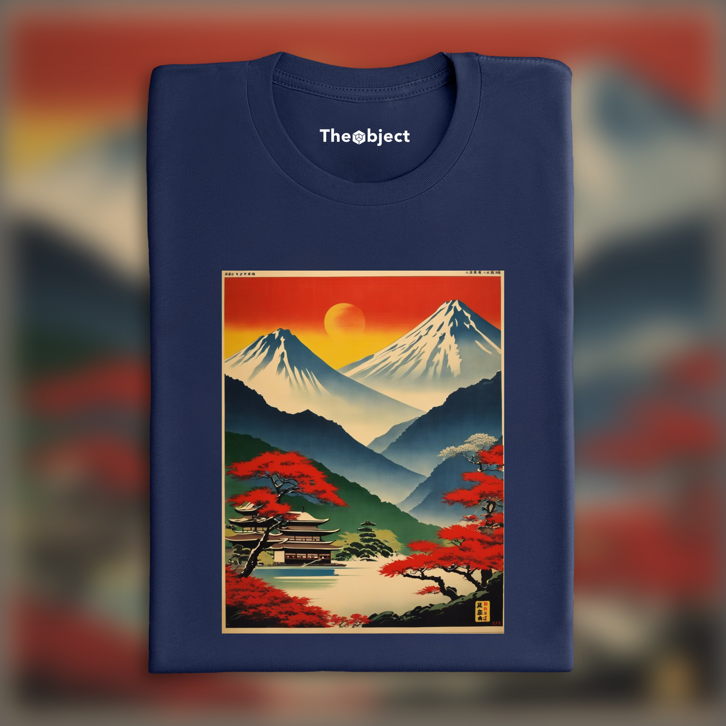 T-Shirt - Japanese vintage poster, Mountains - 1258984430