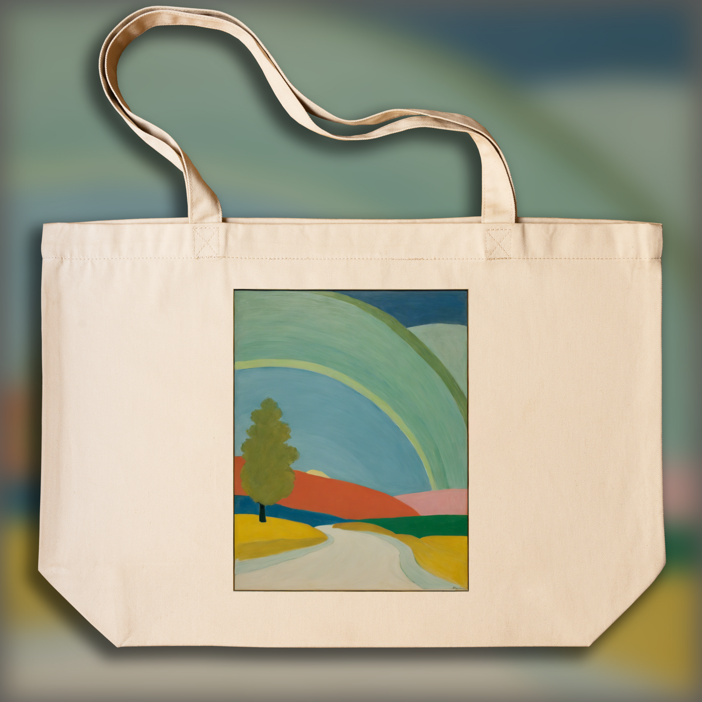 Tote bag - Figuratif intimiste américain, tendance abstraite, Arc-en-ciel - 3246724450