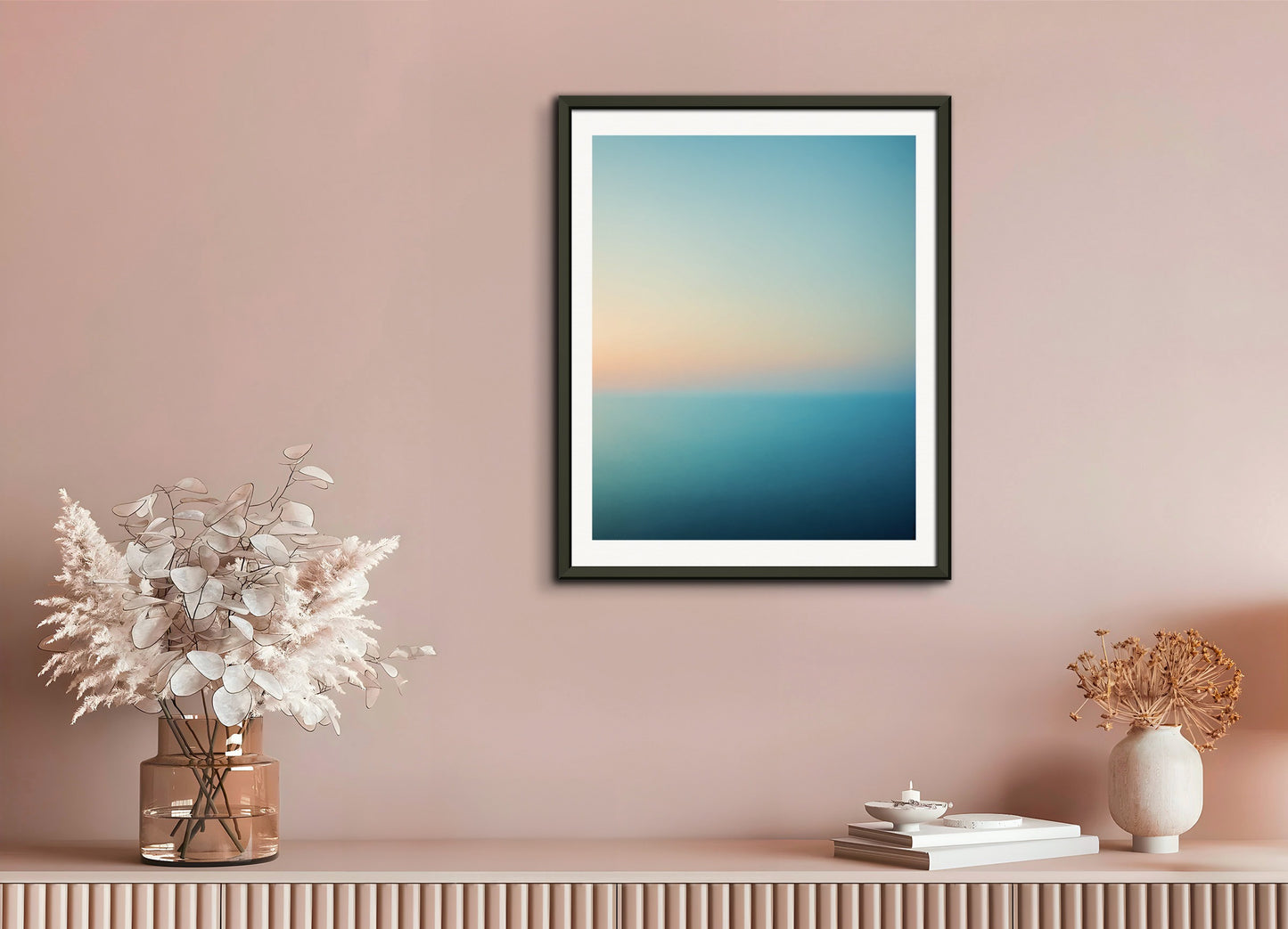 Poster with metal frame: Soothing Abstract Gradients, Ocean