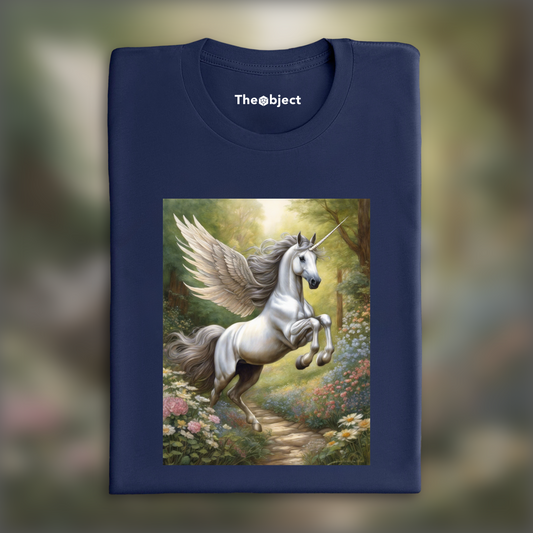 T-Shirt - British illustration with natural poetics, Unicorn - 4007768518