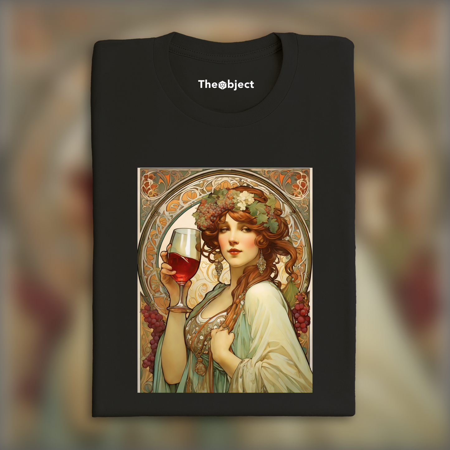 T-Shirt - Fusion enchantée de lignes ornées et de formes fluides, Le Vin - 985768002