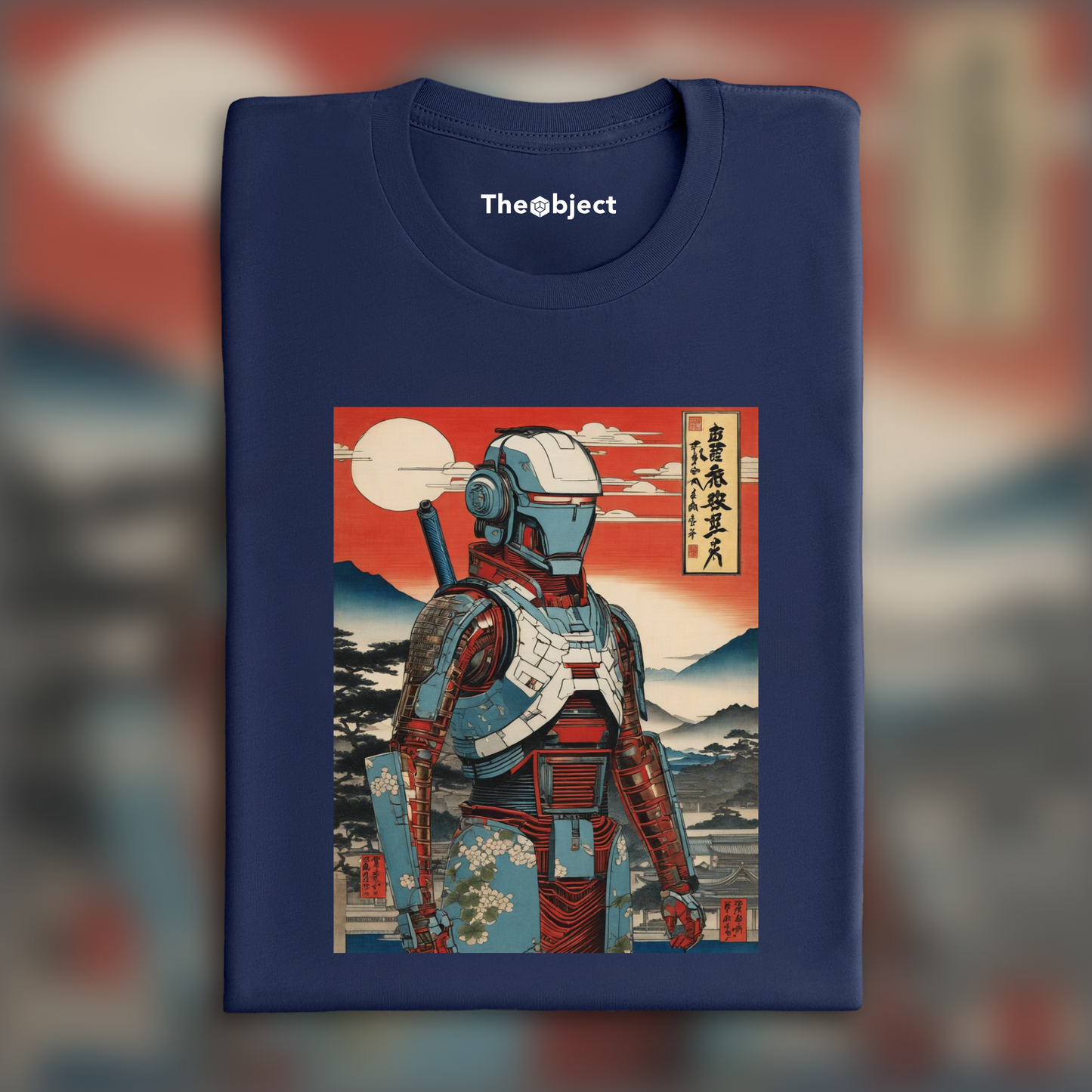 T-Shirt - Poetic ukiyo-e views, fleeting moments, Cyborg - 3793711134