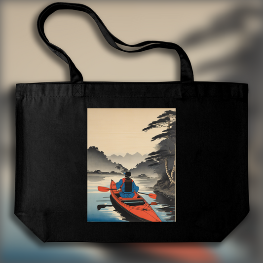 Tote bag - Manga with analytical realism, Kayak  - 5759264