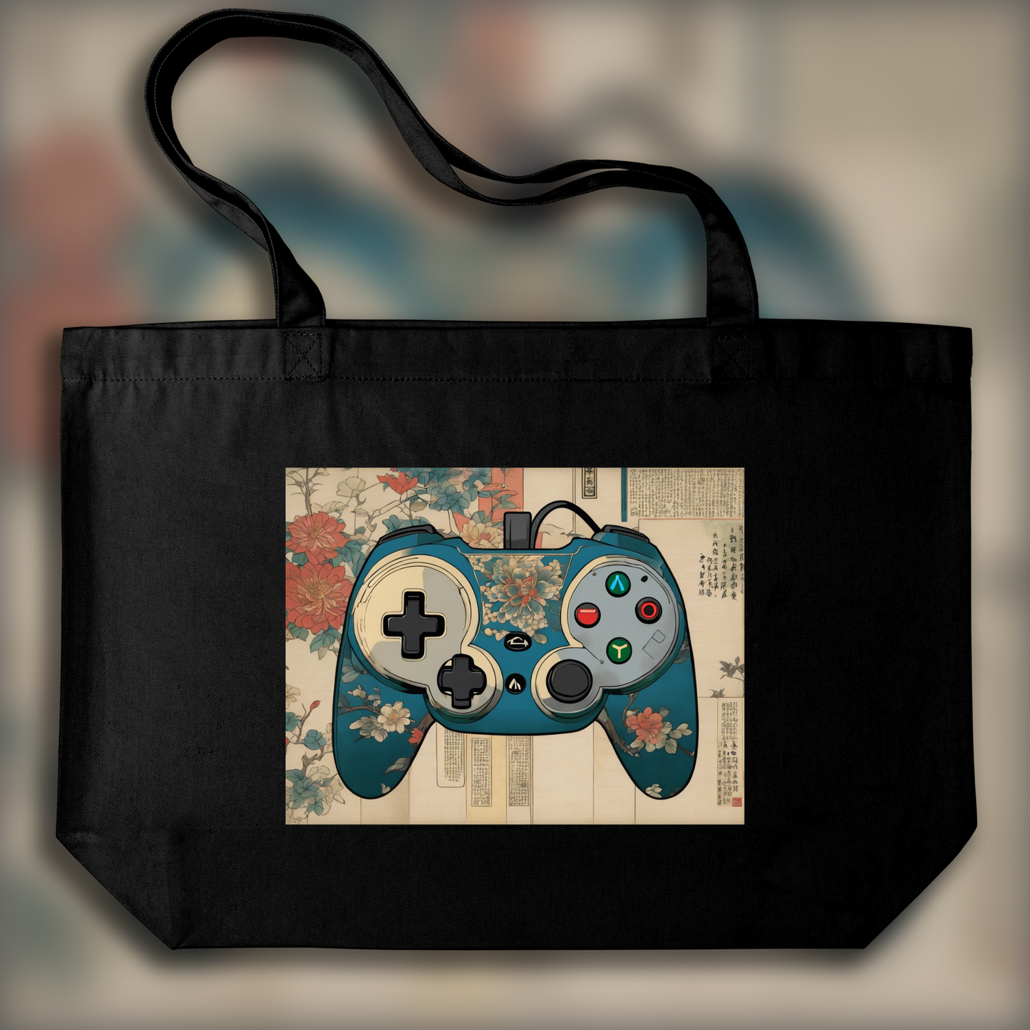 Tote bag - Poetic ukiyo-e views, fleeting moments, a gamepad - 4243254607