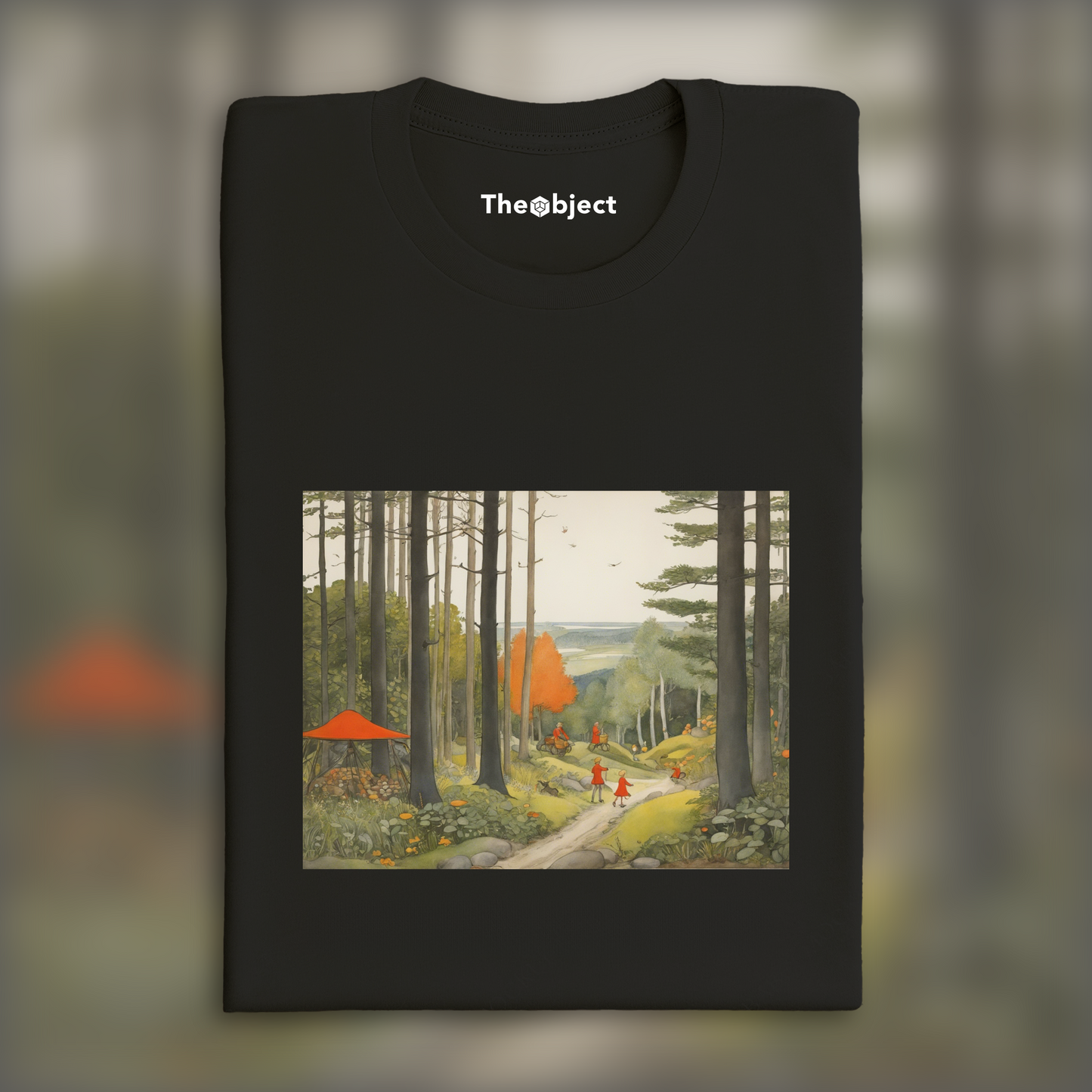 T-Shirt - Illustration capturing the wonder and delicacy of childhood, Forest - 3894314340