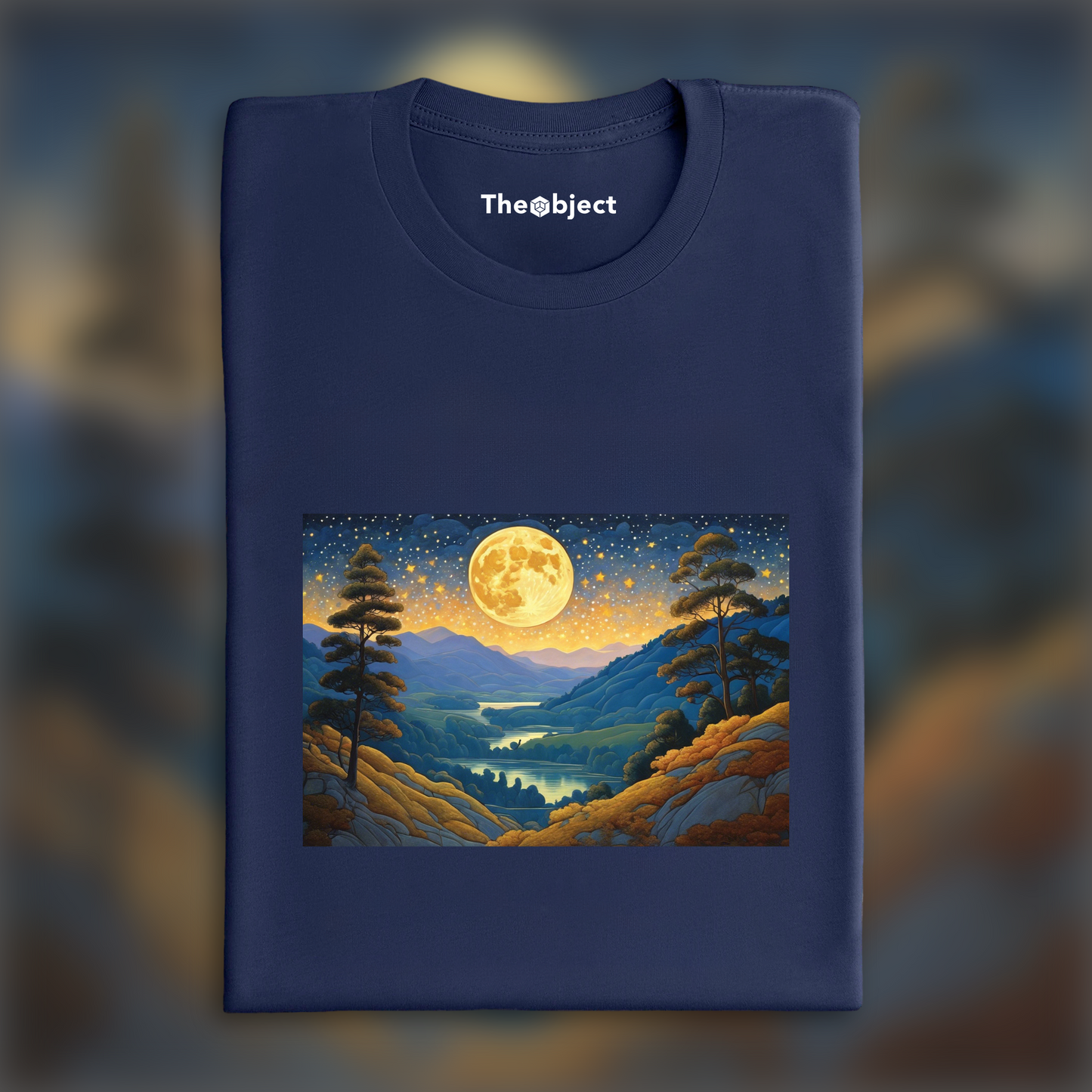 T-Shirt - Mystical symbolist compositions in bright colors, Moon and starry sky - 51060819