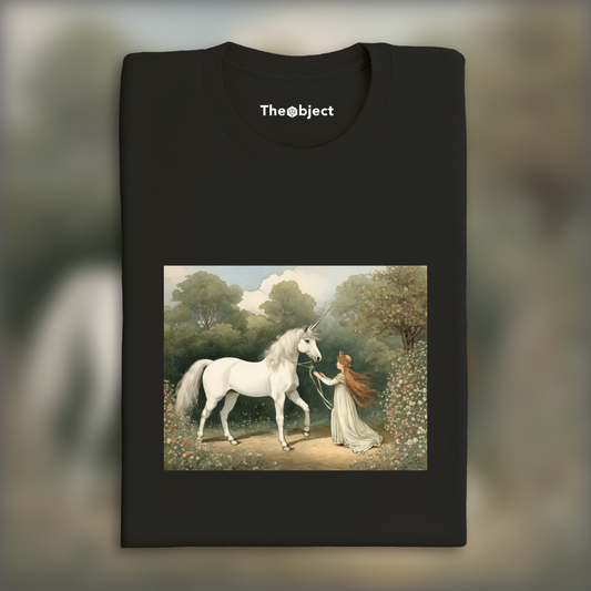 T-Shirt - British illustrations, innocent and nostalgic childhood, a unicorn - 2371409848