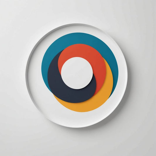 Image - Minimalism art, two colored circles - 1039028759