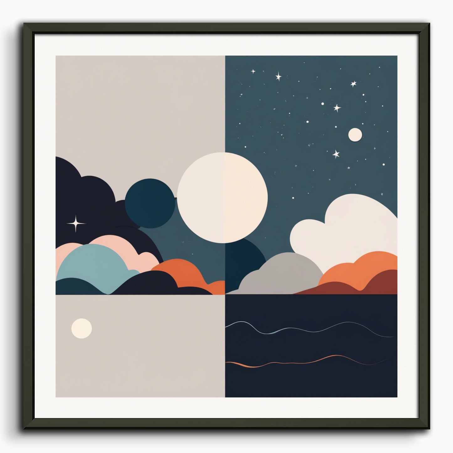 Poster: Abstract minimalist art, Astronomy