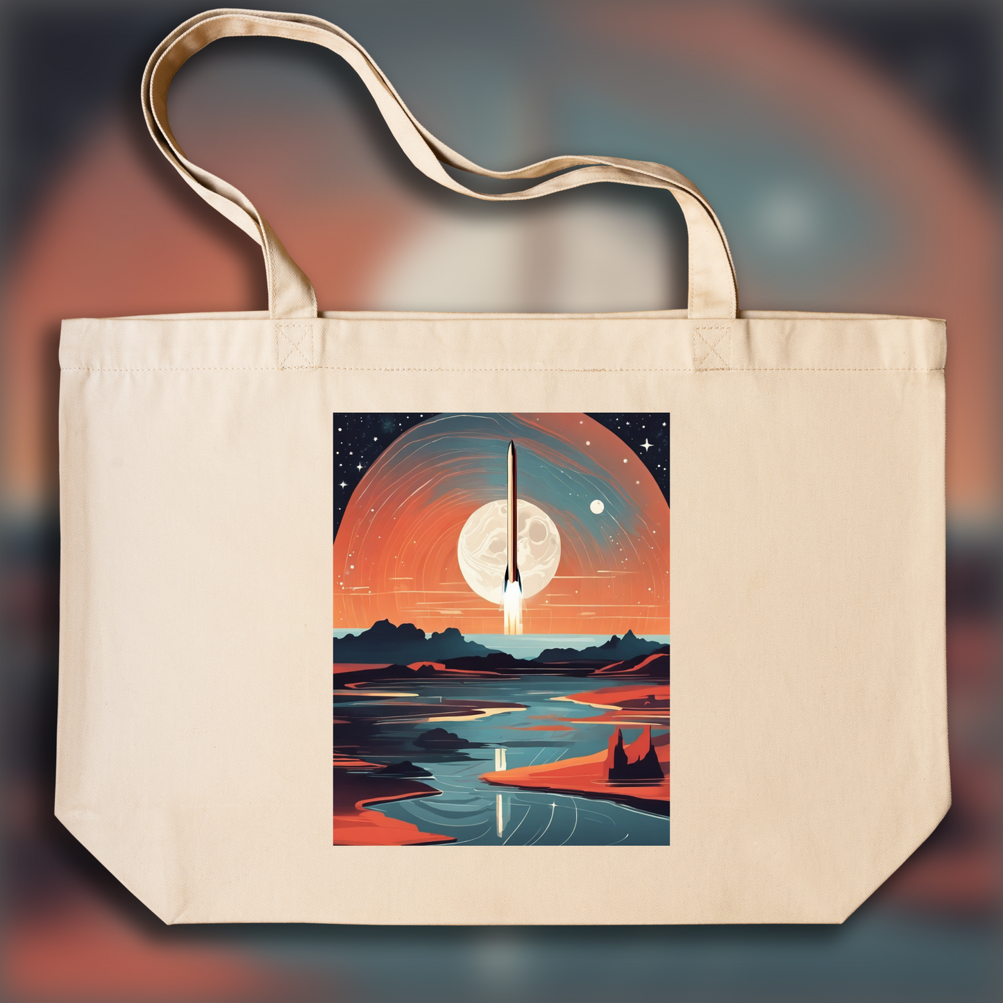 Tote bag - Clean, modern and edgy American illustration, Astro - 701906737