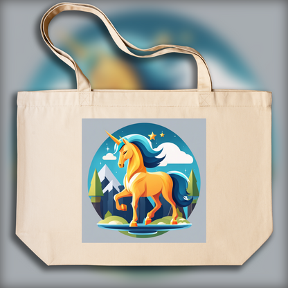 Tote bag - Flat icon, Unicorn - 2807937754