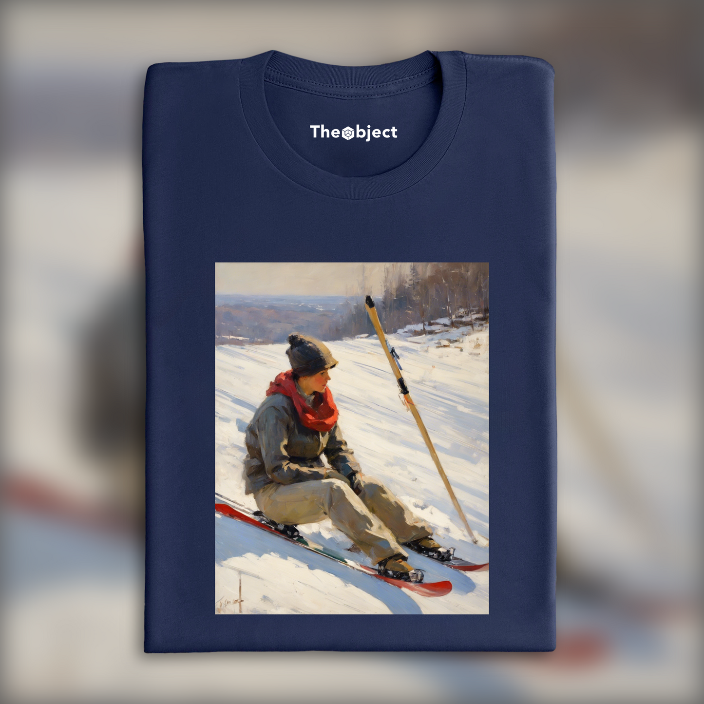 T-Shirt - Early American Impressionism, ski - 3707242050