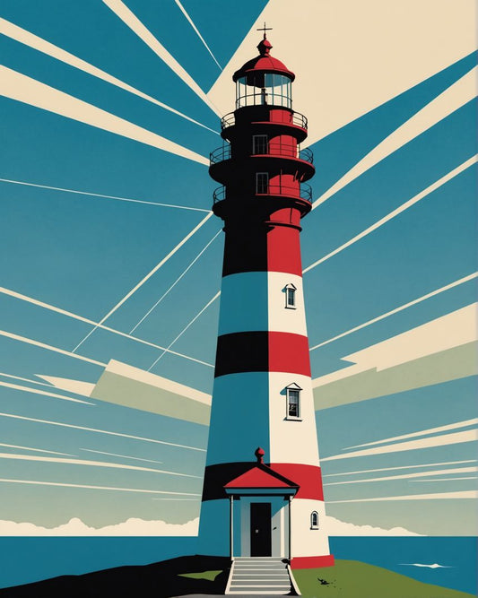 Image - Clean style, geometry and restricted color palettes, Lighthouse - 187116047