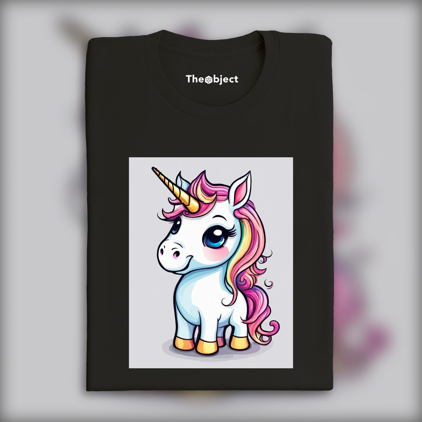 T-Shirt - colored drawing, A baby cute unicorn - 1869591321