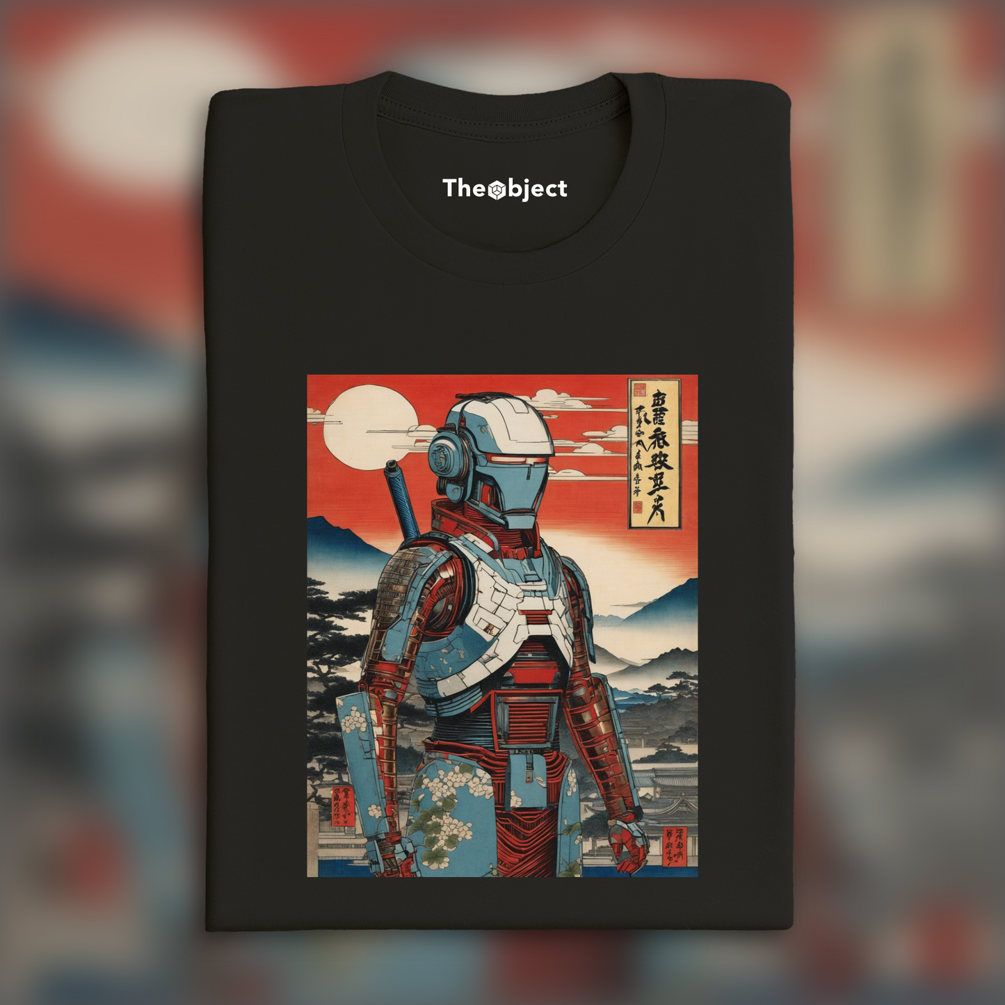 T-Shirt - Poetic ukiyo-e views, fleeting moments, Cyborg - 3793711134