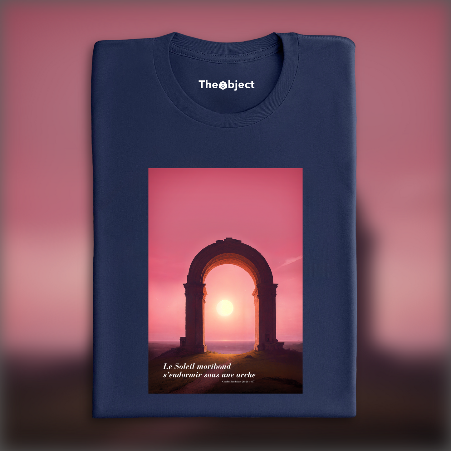 T-Shirt - The spent sunpasses out beneath an arch, Charles Baudelaire