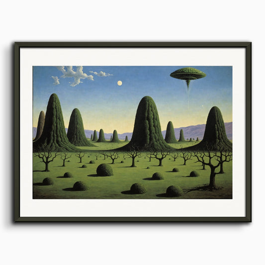 Poster: Belgian surrealism, Exoplanet landscape