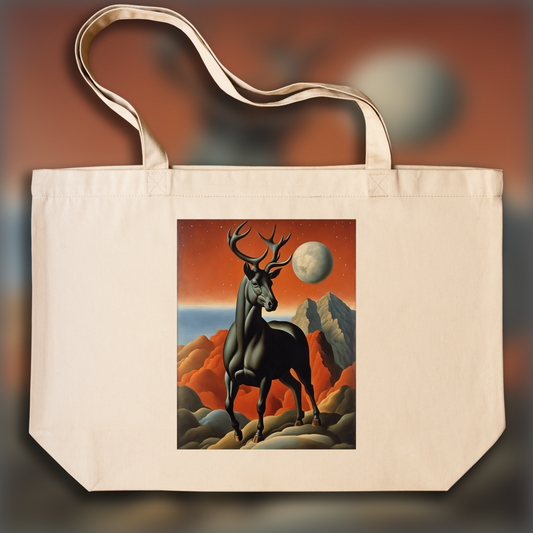 Tote bag - Belgian surrealism, Astrology, Capricorn sign - 1075095947