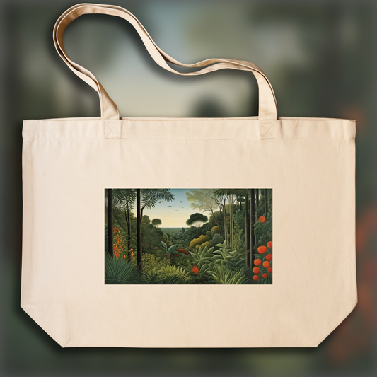 Tote bag - Jungles oniriques et naïves à la précision fantaisiste, Jungle - 2310571442